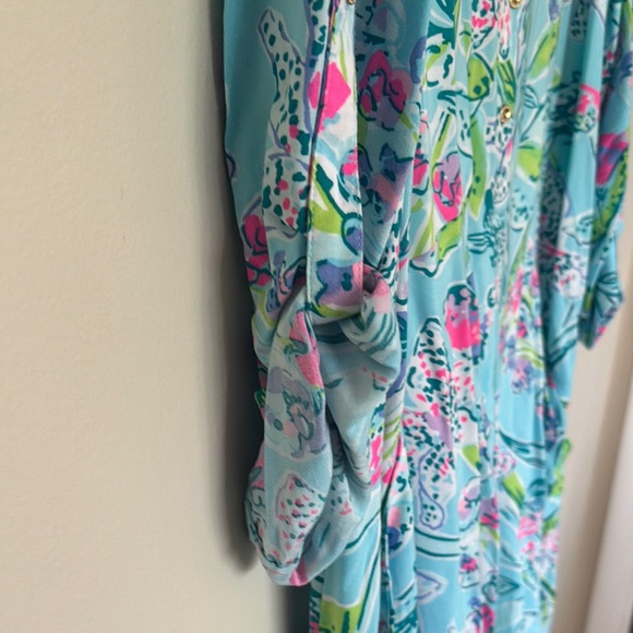 Lilly Pulitzer Lilith Tunic Dress Bali Blue XL Lightweight PERFECT NEW~ NWT - Picture 4 of 8